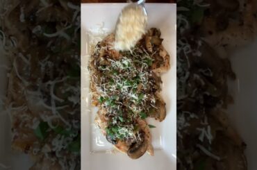 Cooking Chicken Marsala - a lighter version of an Italian favorite #mediterraneandiet #shorts