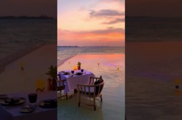 private romantic dinner in Maldive