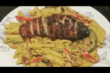 #jerkchicken #rastapasta #italian ||Jerk chicken creamy rasta pasta