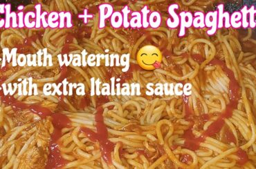 Chicken and Potato Spaghetti Recipe.Better than any restaurants ever!!!
