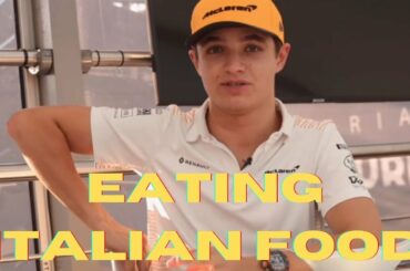 Sainz and Norris eating affogato (italian food)