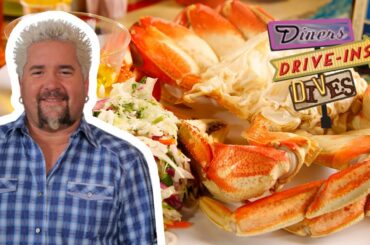 Guy Fieri Eats Dungeness Crab and Cajun Crawfish PIE | Diners, Drive-Ins and Dives | Food Network