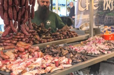 Italian Street Food Festival. Huge Beef Grills, Roasts, Burgers and Sausages.