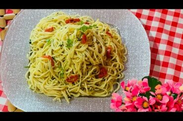 Tasty Italian Spaghetti Recipe | Spaghetti Aglio  olio E peperoncino/ Italy Views By Rizwan | HSKK