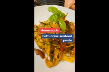 Homemade fettuccine seafood |#pasta #Italian#food #cheflife #Dubai #restaurant |quick and easy.