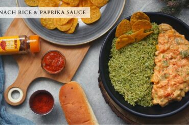 Spinach rice with paprika sauce| Italian rice with paprika sauce | Healthy food recipes by kook book