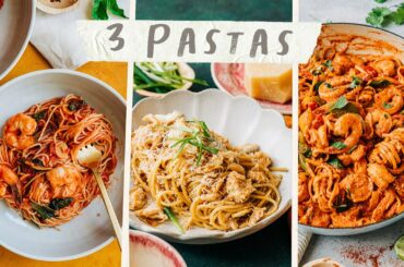 3 Amazing PASTA Ideas for Dinner! Seafood Pasta Recipes *Relaxing*