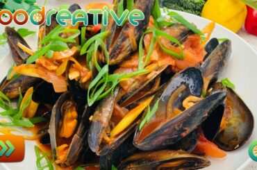 How to cook Mussels in Chilli Napoli Sauce | Fast & Easy | Italian Cuisine - FOODREATIVE