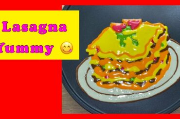 Lasagna Cartoon, Pancake Art - Food Drawing, Italy Food Drawing, Food Cartoon, Cute Lasagna, Drawing