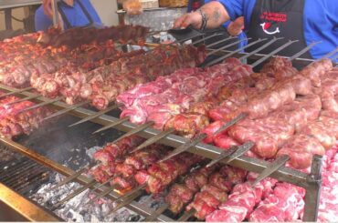 Italy Street Food. Churrasco, Picanha, Sausages, Skewers, Ribs and More