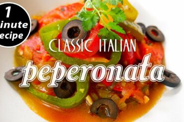 1 minute how to cook Classic Italian Peperonata (light low-calorie summer recipe in under 1 minute)