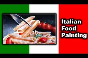Italian Food Painting Penne Arrabbiata Pasta | Time-lapse Painting