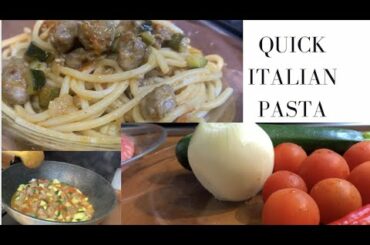 Italian Food: Pasta | Zucchini and pork sausage