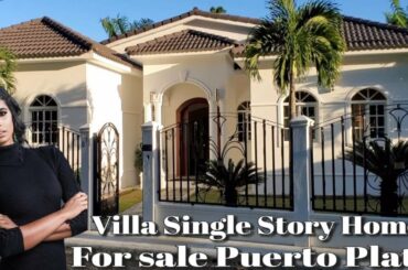 villa single story home for sale/a modern open plan home/modern 3 bedroom house/Puerto Plata DR