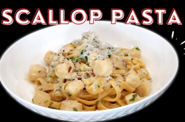 Creamy Scallop Pasta (easy)
