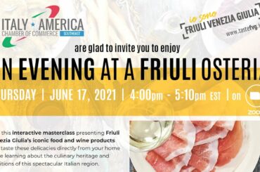 IACCSE E-MASTERCLASS SERIES | AN EVENING AT A FRIULI OSTERIA