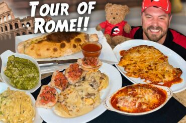 Massive Tour of Rome Italian Food Challenge!!