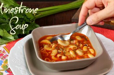 Minestrone Soup Recipe | Italian Vegetable Soup | Minestrone Soup with Pasta