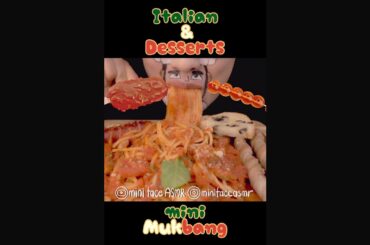 Italian Food & Desserts mini Mukbang ASMR #Shorts