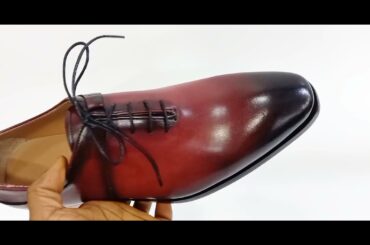 Wine Nicolas Italian Leather Oxford Shoe