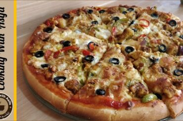 Tasty chicken fajita pizza recipe by Cooking with Asifa