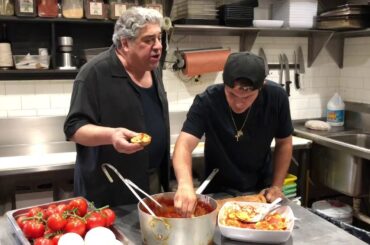Vincent Pastore cooking his new Italian Sauce at A & S Fine Foods