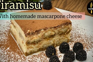 How To Make Italian Dessert TIRAMISU Cheesecake With Homemade Mascarpone Cheese Recipe (URDU/HINDI)