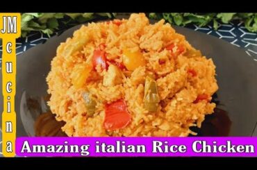 italian Rice Chicken | ricetta di riso e pollo | Chicken Rice Recipe | Homemade recipe by JM Cucina