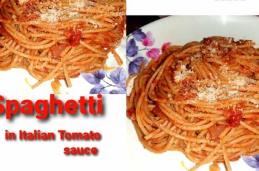 Spaghetti in Italian tomato sauce/red sauce spaghetti pasta/pasta/food