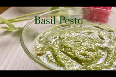 Authentic Basil Pesto recipe| Best Italian pesto recipe for pastas and sandwiches