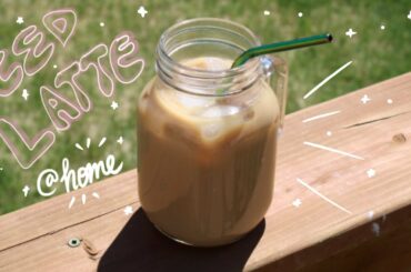 COOK WITH ME- Iced Latte at home (with Italian espresso maker)~ #HOME CAFE #SHORTS