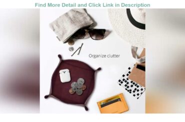 Big Sale Maruse Italian Tumble Leather Valet Tray Organizer, Office Desk Accessory, Durable Leather