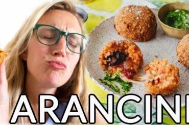 Italian Fried Risotto Balls (Arancini) - delicious Sicilian snack