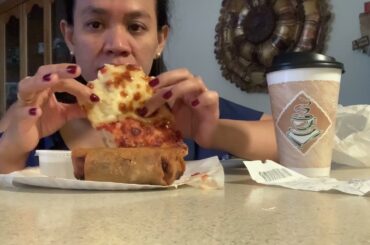 # mukbang Sicilian pizza Italian n my lupiabShanghai Filipino food