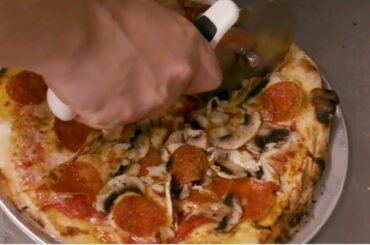 Woodfired Pizza Straight from the Oven at McDowell Local, Marion NC