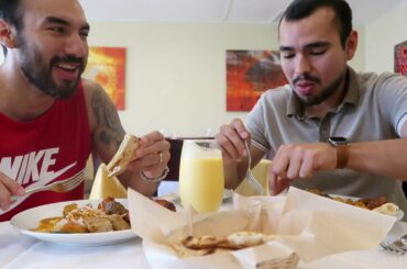 Eating Indian Food With Our Hands At Nirvana Restaurant