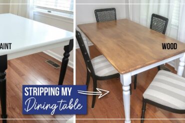 Stripping Painted Furniture | DIY Dining Table Makeover