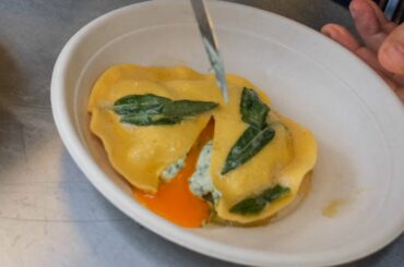 Italian Large Dumpling with Egg and Veg. London Street Food