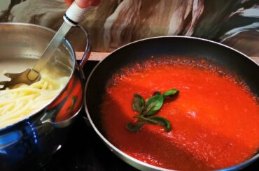 how to cook pasta and Aglione sauce.