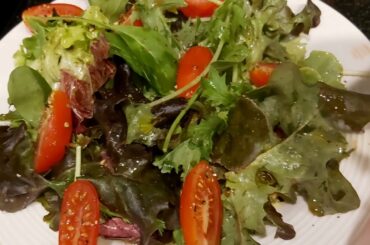 ham green salad with italian dressing| food vlog #3