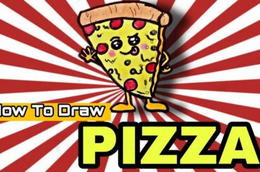 How to draw pizza slice easy | Italian food #shorts