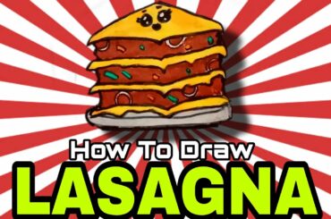 How to draw lasagna | Italian food #shorts