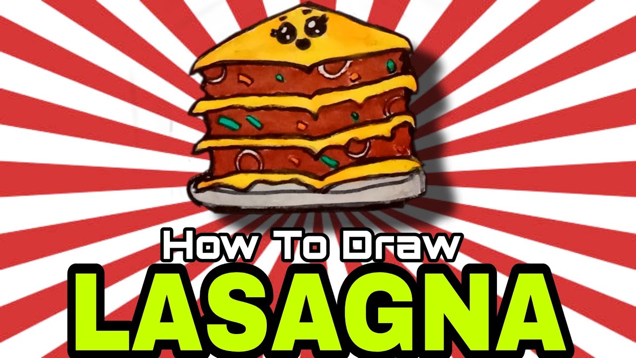 How to draw lasagna | Italian food #shorts How to draw lasagna | Italian food #shorts