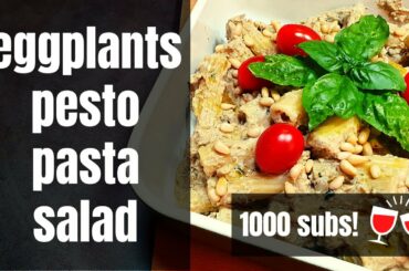 Creamy Cold Pasta With Eggplants Pesto | Easy & Delicious Italian Recipe (VEGETARIAN)