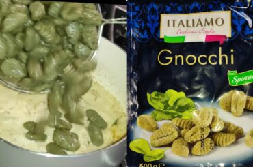 How to make spinach gnocchi with chicken and cheese