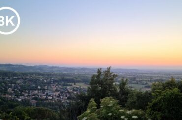 Therapeutic Panorama View from Restaurant in the Middle of Forest (Italy)_back ground noise
