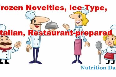 Frozen novelties, ice type, italian, restaurant-prepared - Nutrition Data