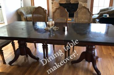 Dining Table makeover! DIY Chalk paint on dining table - Life With Queen