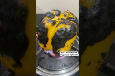 Roasted Italian Yellow Bell Peppers! #italianfood #vegetarian #shorts #easyrecipes #asmr