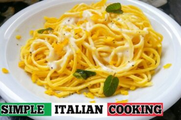 TAGLIOLINI AL LIMONE (fresh pasta with lemon, Pecorino Romano & mints leaves) #taglioliniallimone